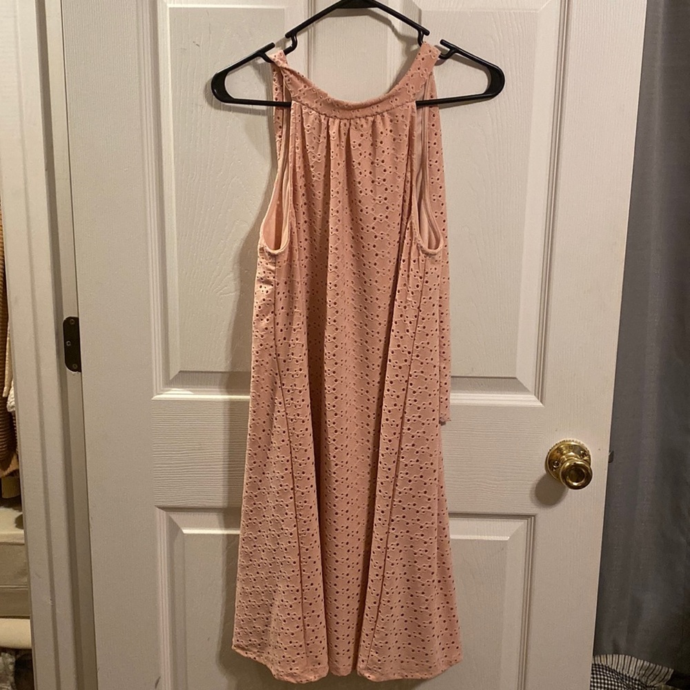 NWT “Haptics” Halter Dress (Light Pink, Small)